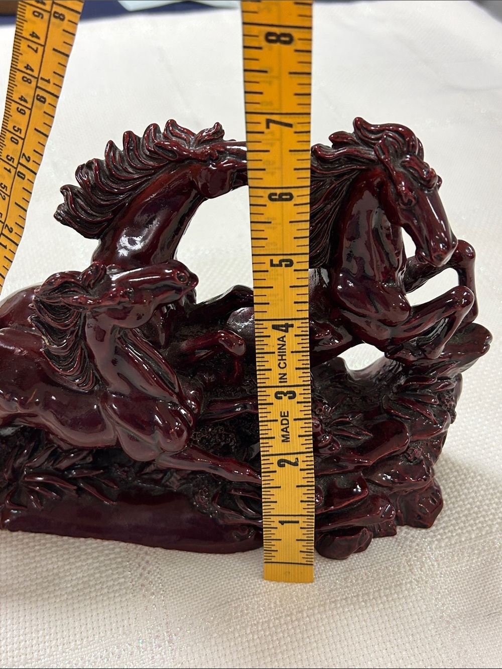 Decorative Galloping Horse Accent - Deep Burgundy image 6
